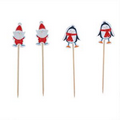 Santa Claus Cupcake Topper Picks, Cocktail Picks, Perfet For Christmas,